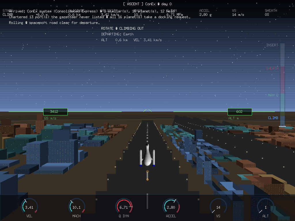 Takeoff down the landing road